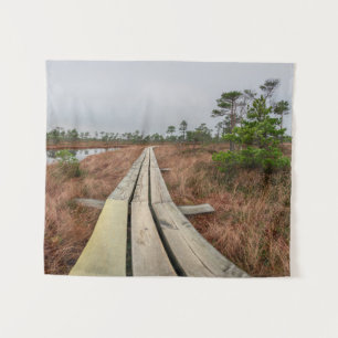 Hiking trail in swamp tapestry