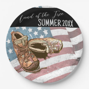Hiking Vibes Fourth Personalised Camping Picnic Paper Plate