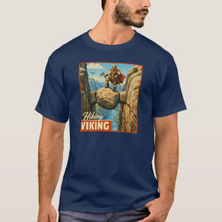 Hiking Viking Kjeragbolten - Retro Norway Travel T-Shirt