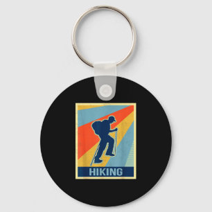 Hiking vintage retro style  key ring