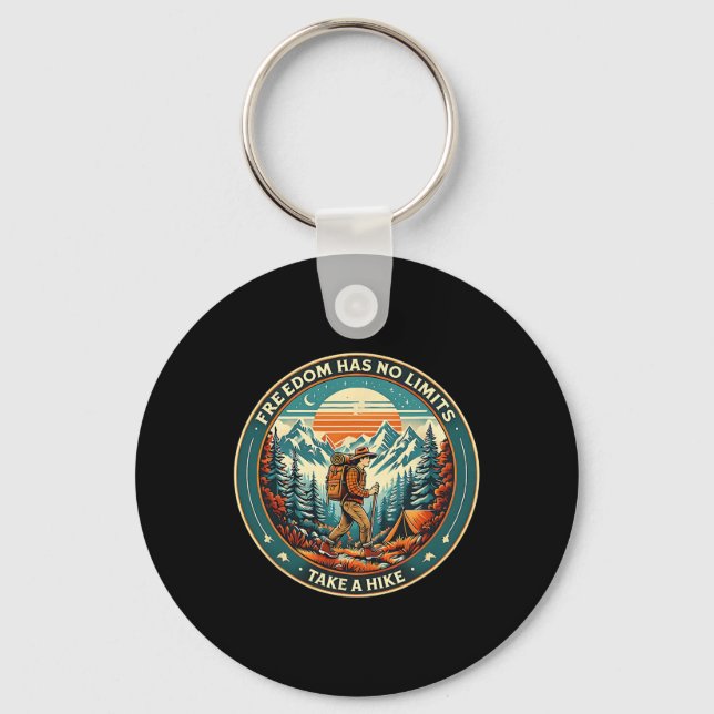 Hiking Walking Climbing Wilderness Camping  Key Ring (Front)