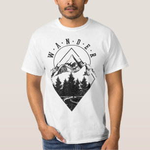 Hiking Wander Mountains Nature Camping Camper Hike T-Shirt