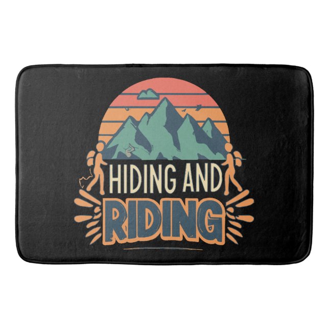 Hiking Where Journeys Become Adventures Bath Mat (Front)