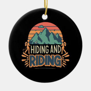 Hiking Where Journeys Become Adventures Ceramic Ornament