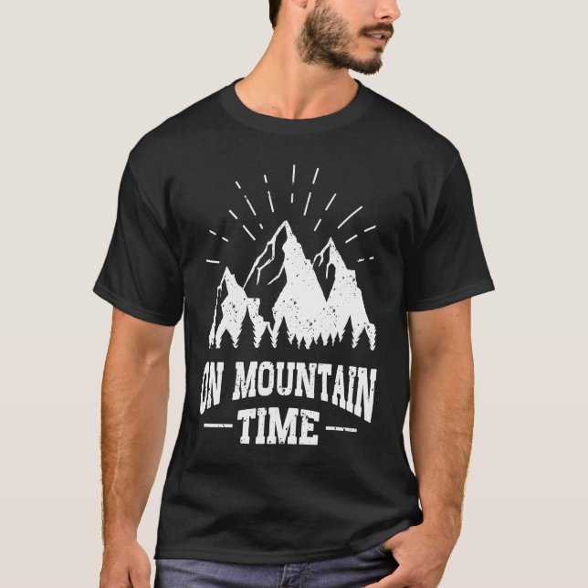 Hiking Wilderness Camping Nature Outdoor On Mounta T-Shirt (Front)