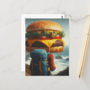 Hiking With a Cheeseburger on My Mind Postcard