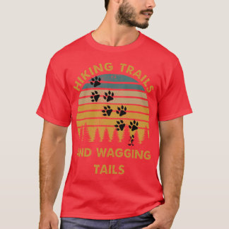 Hiking with Dogs retro T-Shirt