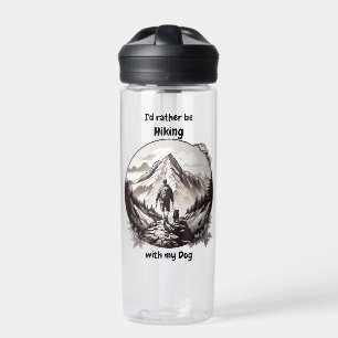Hiking with my dog water bottle
