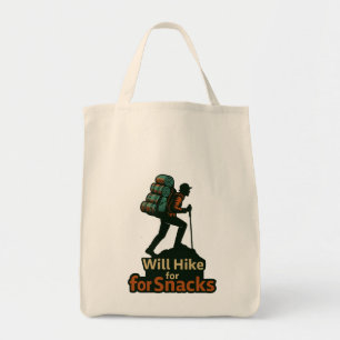 Hiking with Snacks – Fun DateOutdoor Design Tote Bag