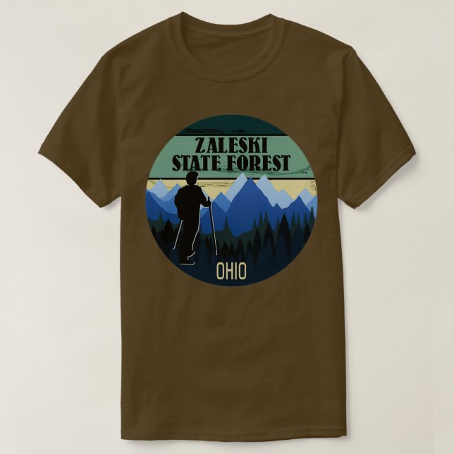 Hiking Zaleski State Forest Ohio Mountain Hikes Za T-Shirt (Design Front)