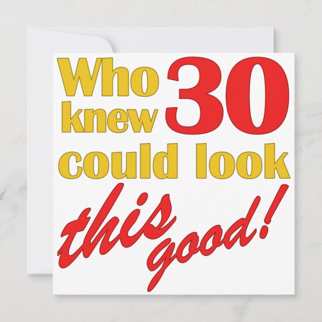 HIlarious 30th Birthday Party Invitations (Front)