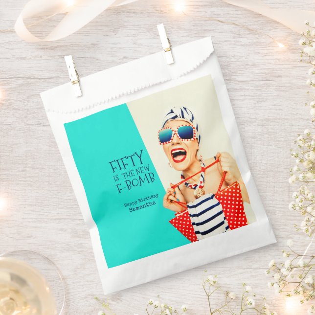 Hilarious 50 is the New F-Bomb Birthday for Her Favour Bag (Clipped)