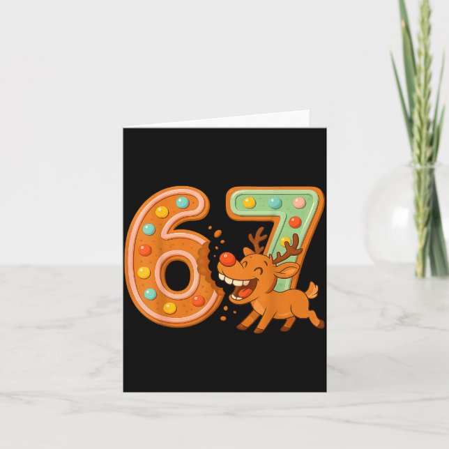 Hilarious 67 Christmas Cookies Rudolph Reindeer Jo Card (Front)