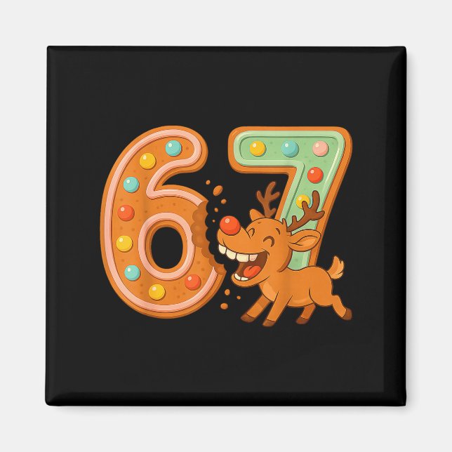 Hilarious 67 Christmas Cookies Rudolph Reindeer Jo Magnet (Front)