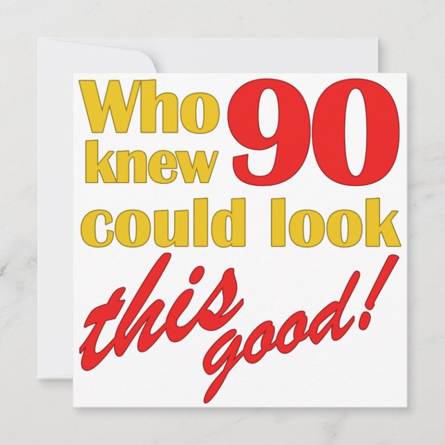 HIlarious 90th Birthday Party Invitations (Front)