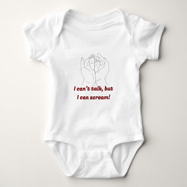 "Hilarious & Adorable: Customised Baby Bodysuit (Front)