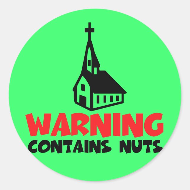 Hilarious atheist classic round sticker (Front)