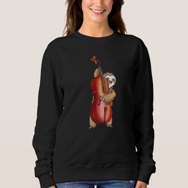 Hilarious Bassist Stringed Instrument Beating Trom Sweatshirt (Front)