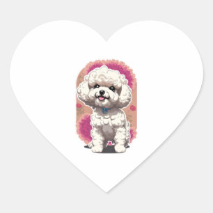 Hilarious Bichon Frise Breed Flowers Sticker