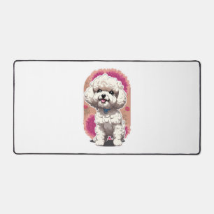 Hilarious Bichon Frise Breed Flowers Sticker Desk Mat