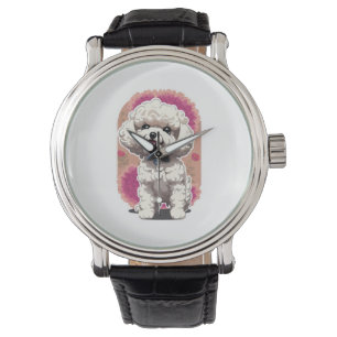 Hilarious Bichon Frise Breed Flowers Sticker Watch
