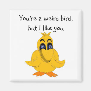 Hilarious Bird With Saying Magnet