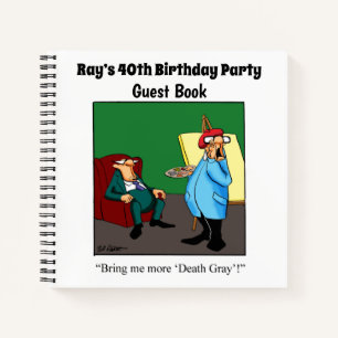 Hilarious Birthday Party Guestbook Notebook