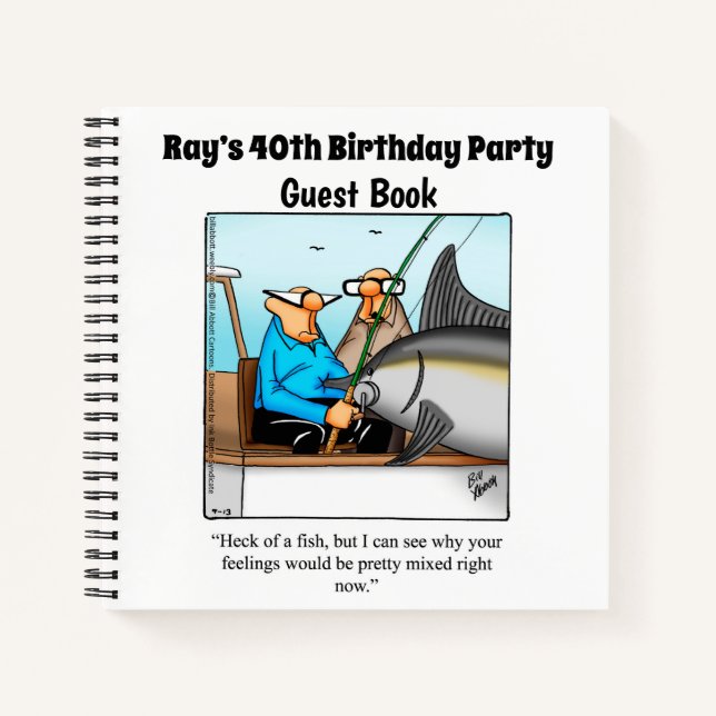 Hilarious Birthday Party Guestbook Notebook (Front)