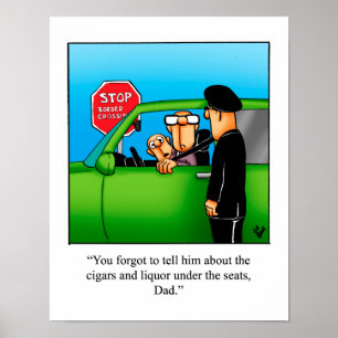 Hilarious Border Crossing  Humour Poster