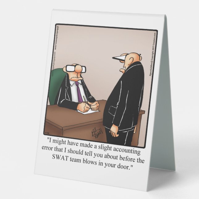 Hilarious Boss’s Day Table Top Sign (Front)