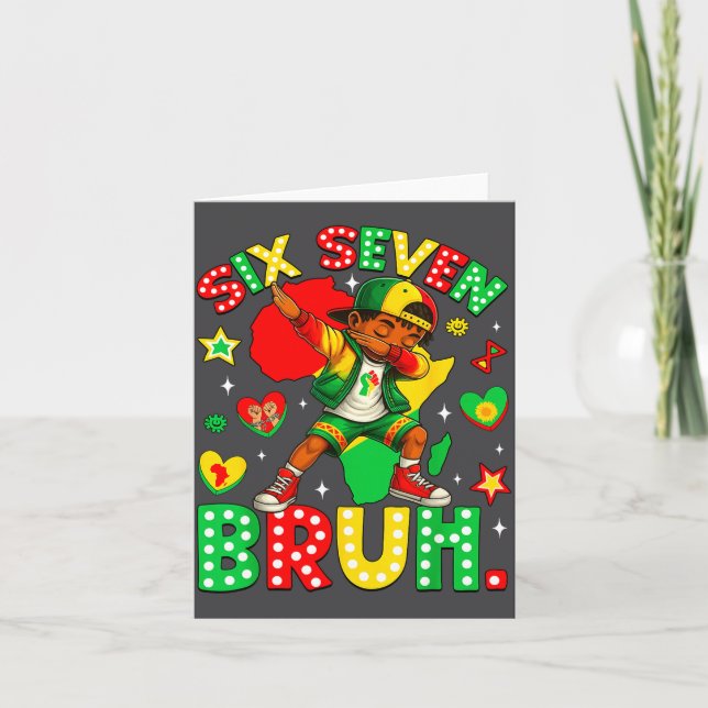 Hilarious Bruh History Dabbing 67 African American Card (Front)