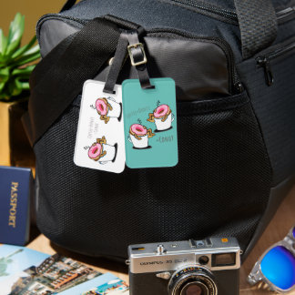 HILARIOUS CARTOON CONUT LUGGAGE TAG