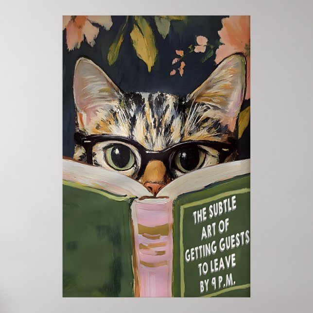 Hilarious Cat Bathroom Wall Art Print - Perfect (Front)