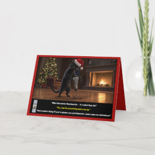 Hilarious cat Christmas Card