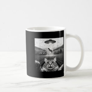 Hilarious Cat Selfie Ufo Cow Abduction Alien Meme Coffee Mug