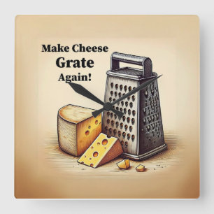 Hilarious Cheesy Political Square Wall Clock