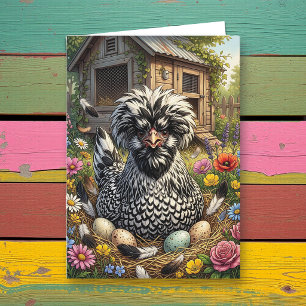Hilarious Chicken Puns   Checking in on a Friend Card