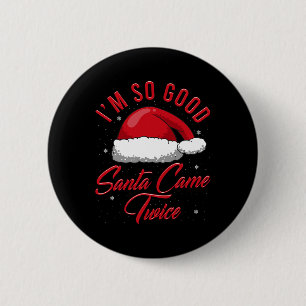 Hilarious Christmas Holiday Naughty Nice Santa Adu 6 Cm Round Badge