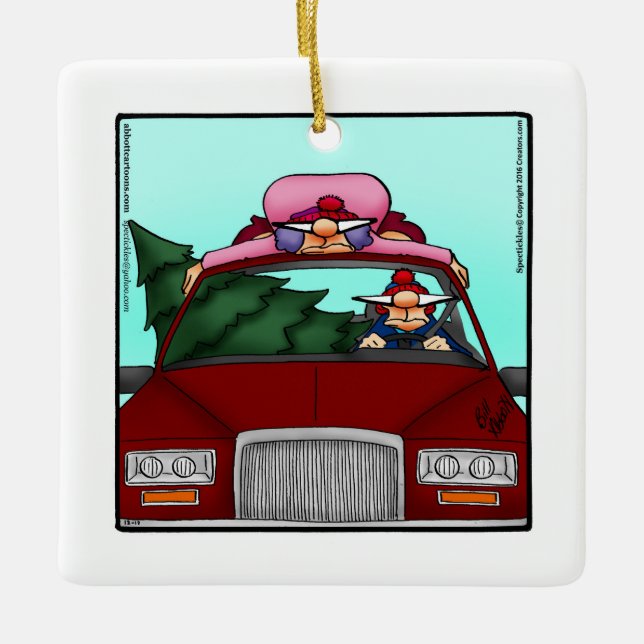 Hilarious Christmas Humour Ornament (Front)