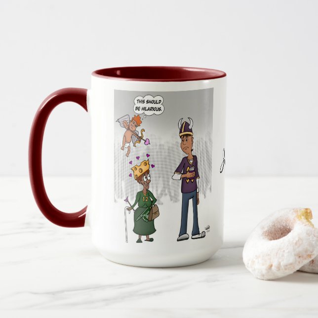 Hilarious Cupid Large Combo Mug (With Donut)