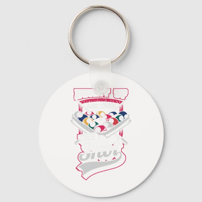 Hilarious Design For Snooker And 8 Ll Pool Fans -  Key Ring (Front)