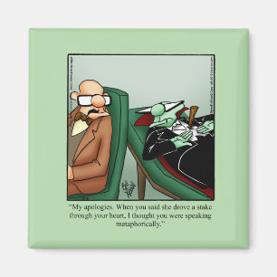 Hilarious Dracula Humour Halloween Magnet