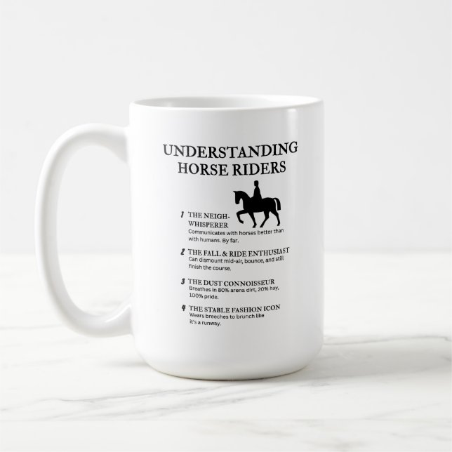 Hilarious Equestrian Life Definitions Coffee Mug (Left)