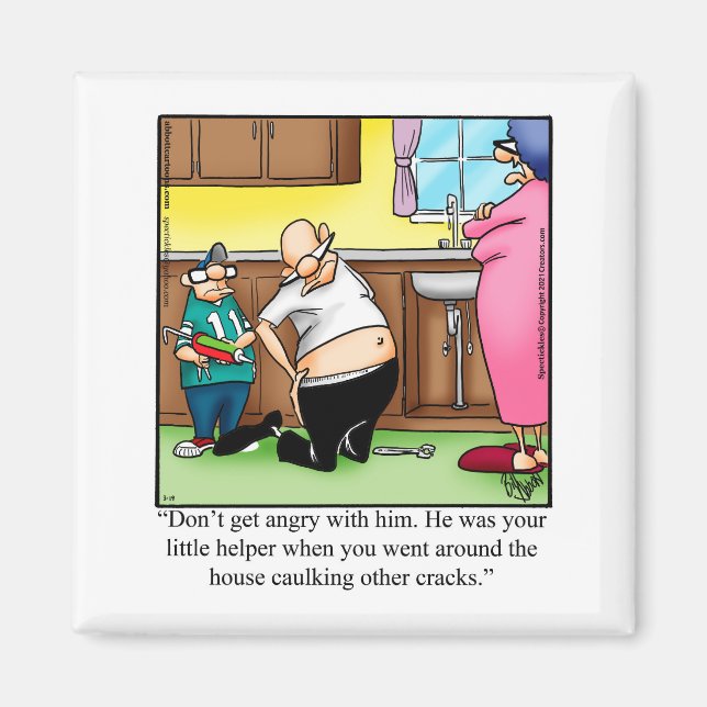 Hilarious Family Humour Magnet Gift (Front)