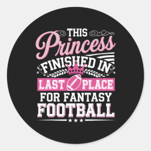 Hilarious Fantasy Football Loser Punishment Classic Round Sticker
