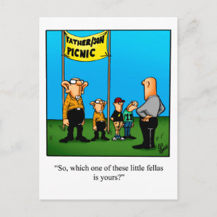 Hilarious Father/Son Humour Postcard