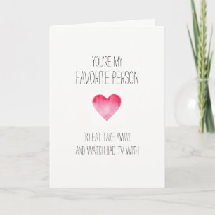 Hilarious favorite person Valentines card