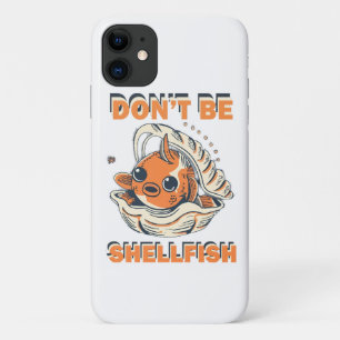 Hilarious Fish in a Shell Art iPhone 11 Case