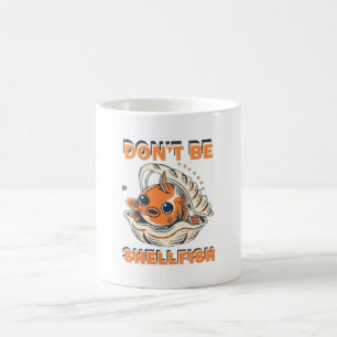 Hilarious Fish in a Shell Art Coffee Mug