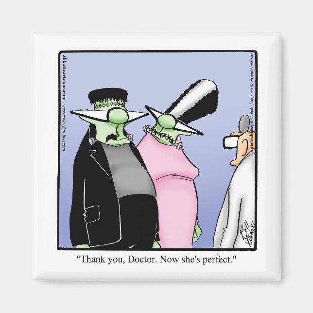 Hilarious Frankenstein Monster Humour Magnet (Front)